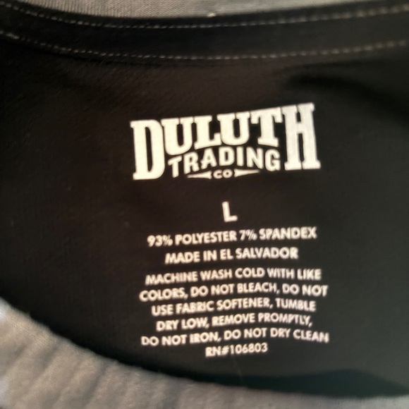 Duluth Trading Co Thermal Long Sleeve Crew Base Shirt Polartec Gray Size L - Picture 3 of 4